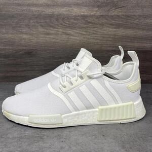 Adidas NMD R1 Sneakers Mens Size 12 Triple White Boost Running Shoes